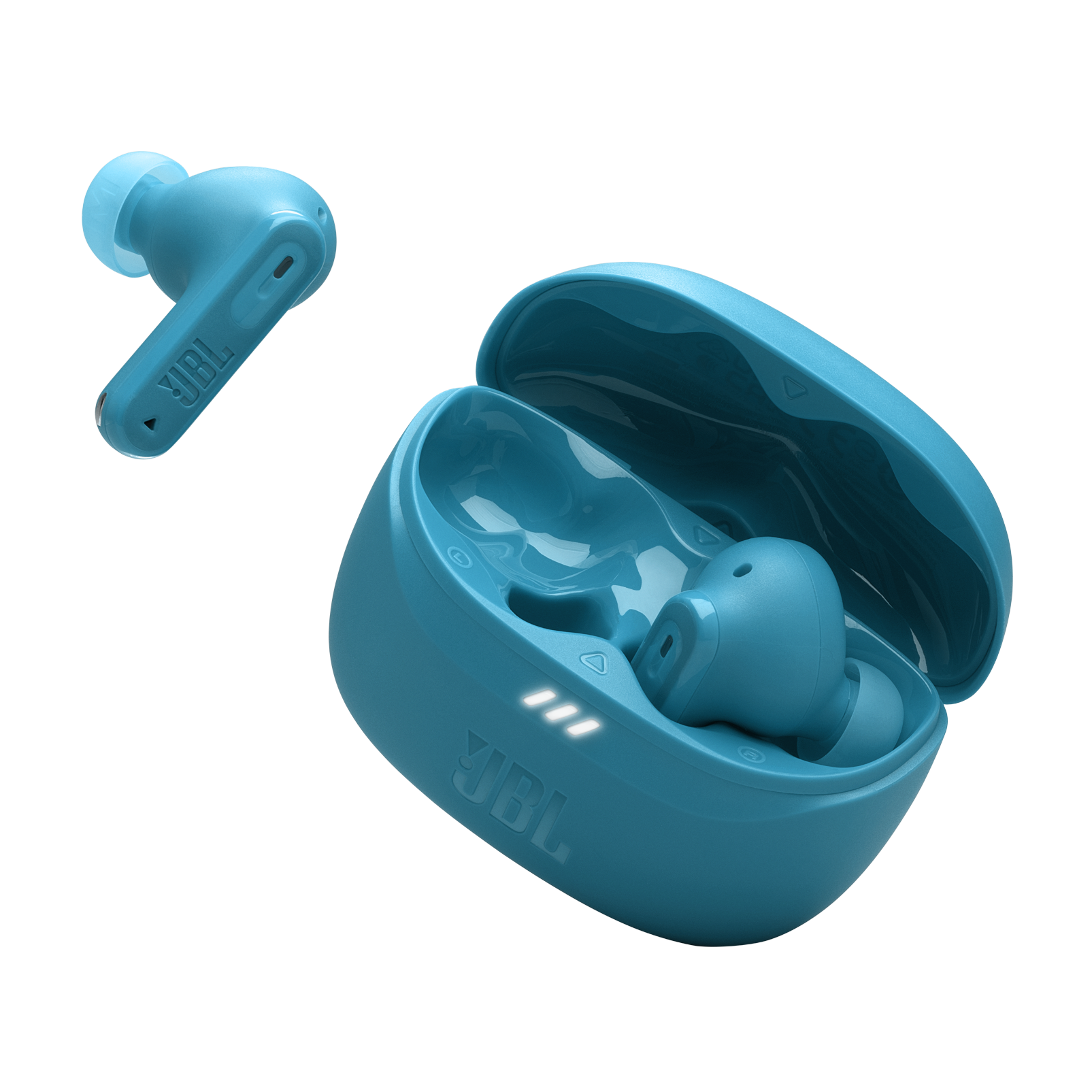 JBL Tune Beam 2 - Turquoise - True Wireless Noise Cancelling Earbuds - Detailshot 2
